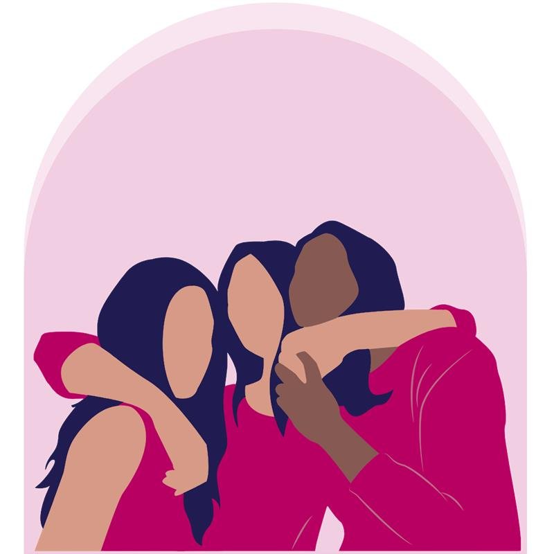 People connecting illustration